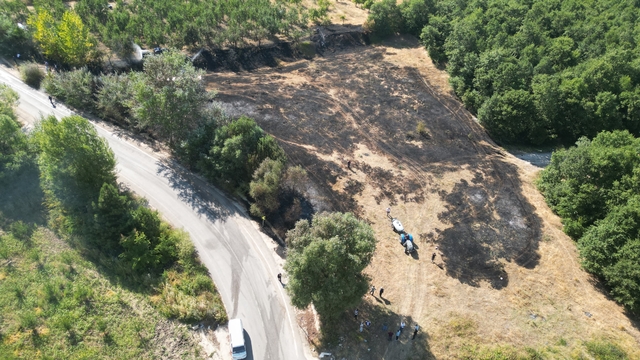 Bursa'da arazide çıkan yangın söndürüldü