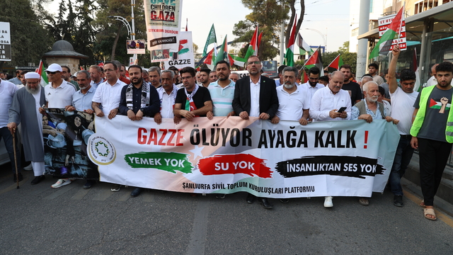 Şanlıurfa'da Gazze'ye destek yürüyüşü yapıldı