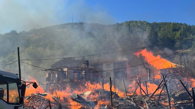 Bartın'da 2 ev ve 2 samanlık yandı; 9 köydeki anız yangını söndürüldü