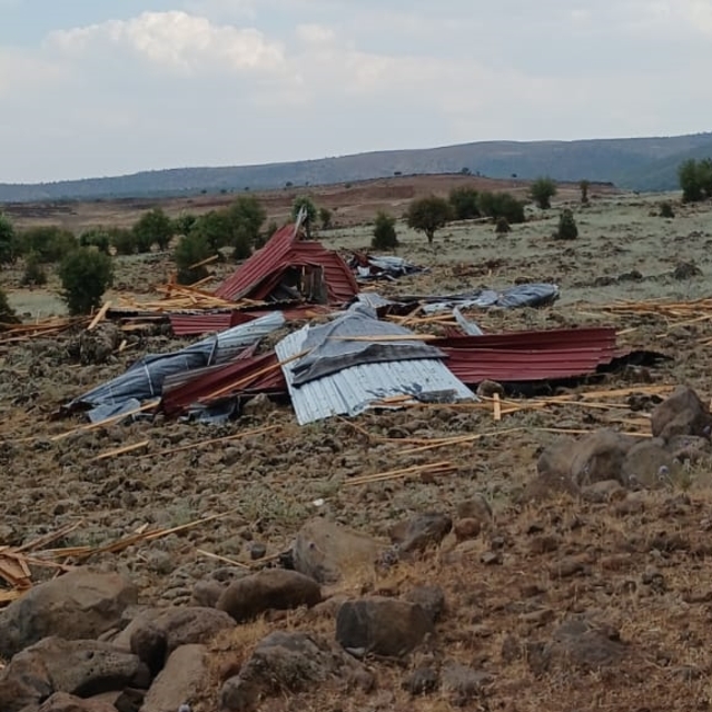 Diyarbakır'da şiddetli rüzgar okulun çatısını uçurdu