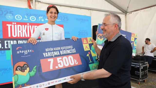 Kapıkayafest'te düzenlenen bisiklet yarışı sona erdi