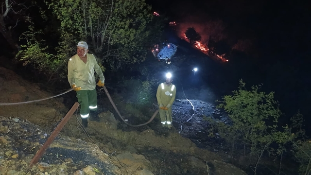 Elazığ'da örtü yangını; ekipler müdahale ediyor