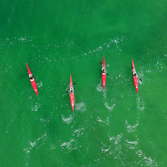 Kayseri'nin ilk lisanslı kano sporcuları, Yamula Barajı'nda kürek çekiyor