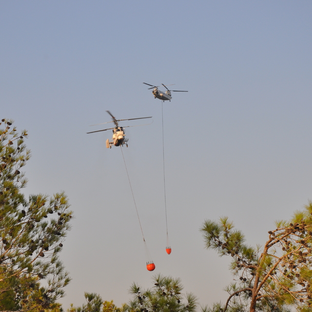 Mersin'in Silifke ilçesindeki orman yangınına müdahale sürüyor