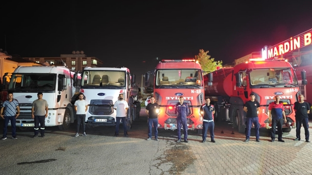Mardin Büyükşehir Belediyesi Kahramanmaraş'taki orman yangınına müdahale için ekip gönderdi