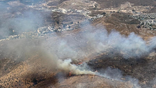 Bodrum'da ot yangını