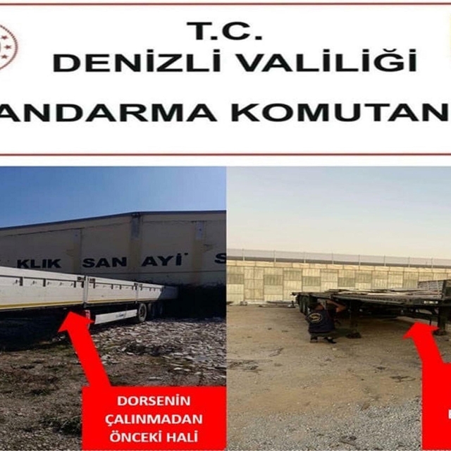Denizli'den çalınan TIR dorsesi Konya'da bulundu; 1 tutuklama