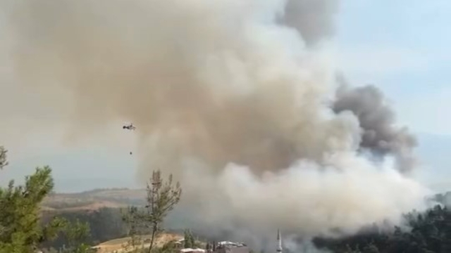Bursa'daki yangın bölgesi dronla görüntülendi (11)
