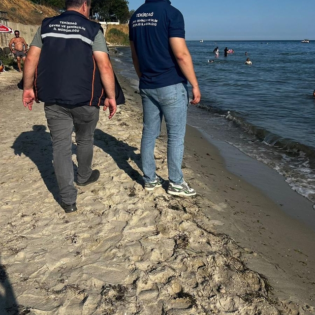 Tekirdağ'da denize evsel atık suların bırakıldığı iddiasına ilişkin denetim...