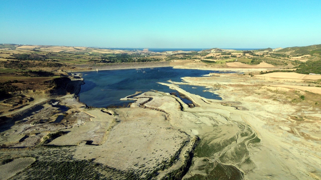 Tekirdağ'daki Naip Barajı'nda su seviyesi, yüzde 1'in altına düştü