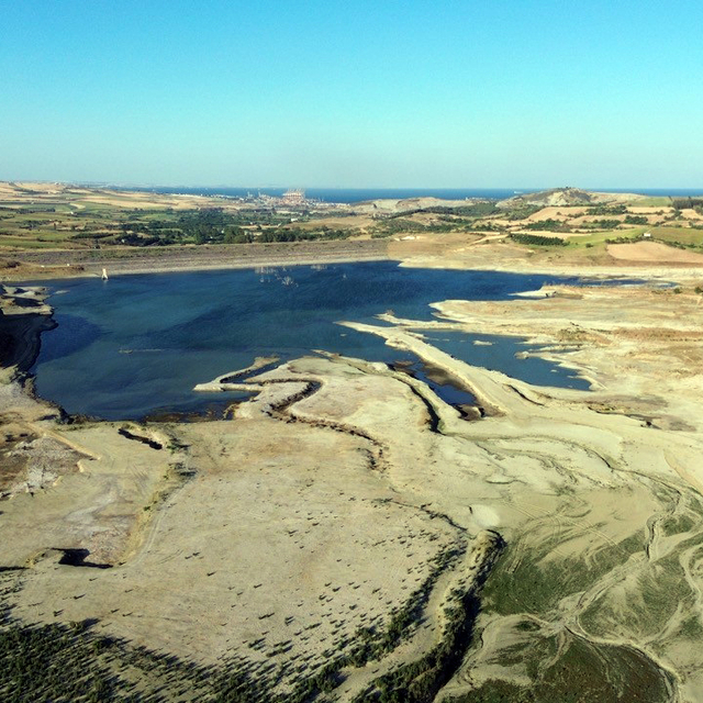 Tekirdağ'daki Naip Barajı'nda su seviyesi, yüzde 1'in altına düştü