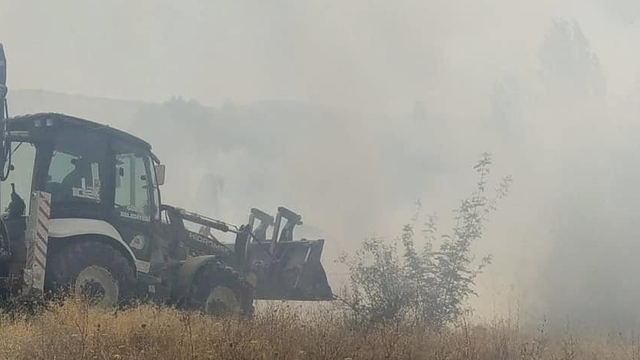 Güdül'de otluk alanda çıkan yangın söndürüldü