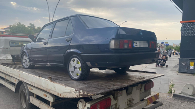 Erzurum'da drift atan sürücüye 48 bin 559 lira ceza kesildi