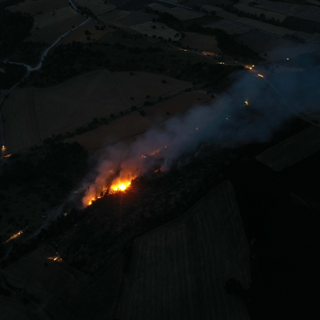 Kütahya'daki orman yangınında 6 hektar alan zarar gördü