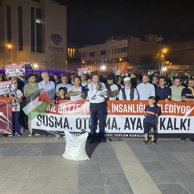Diyarbakır'da İsrail'in Gazze'ye saldırıları protesto edildi
