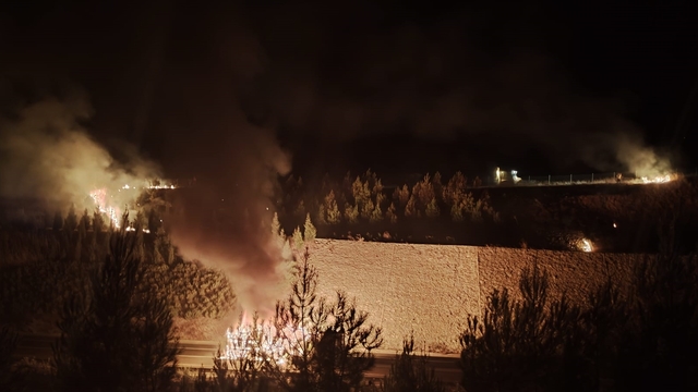 Balıkesir'de devrilen kamyonun alev alması sonucu çıkan ve ormanlık alana sıçrayan yangın söndürüldü