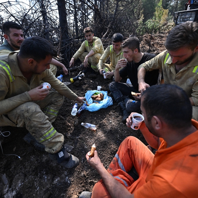 Karabük'te orman işçilerinin alevlerle mücadelesi sürüyor