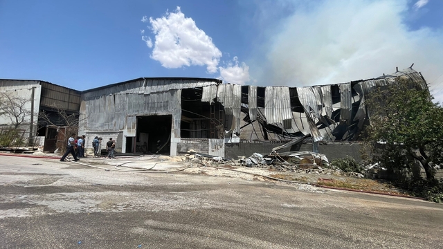 Gaziantep'te halı fabrikasında yangın (2)