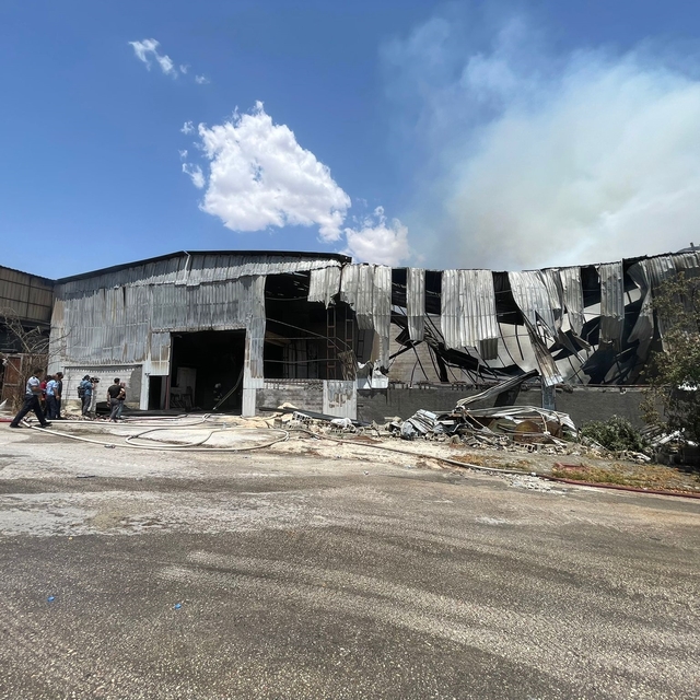 Gaziantep'te halı fabrikasında yangın (2)