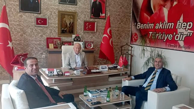 Beypazarı Kaymakamı Coşkun'dan MHP İlçe Başkanı Orhan'a ziyaret