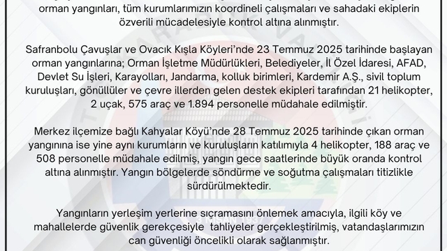 Karabük'teki orman yangınları kontrol altında (2)