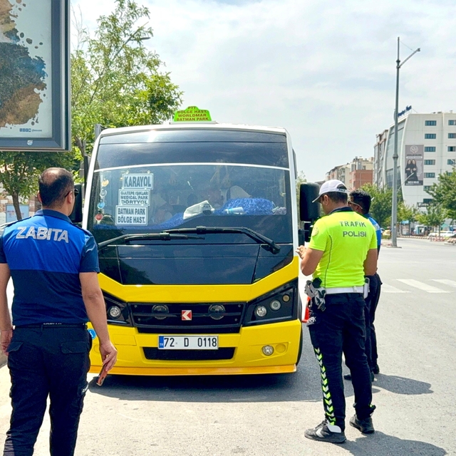 Batman'da toplu taşıma araçları denetlendi