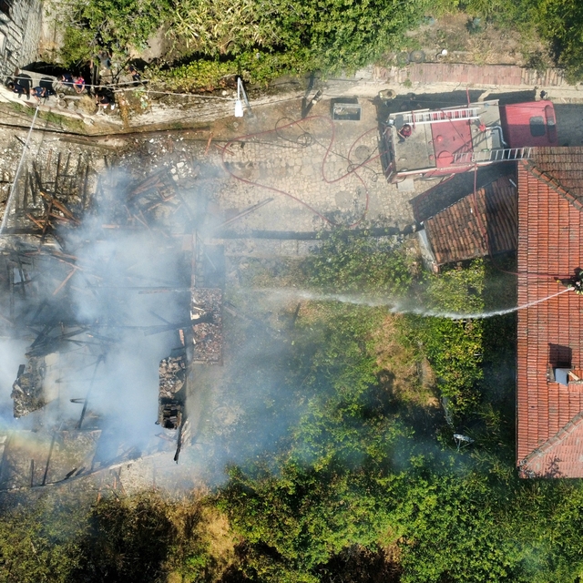 Safranbolu'da tarihi konak yandı