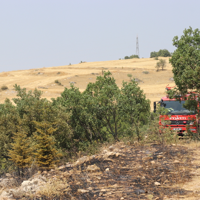 Amasya'da otluk arazide çıkıp ormanlık alana sıçrayan yangın söndürüldü