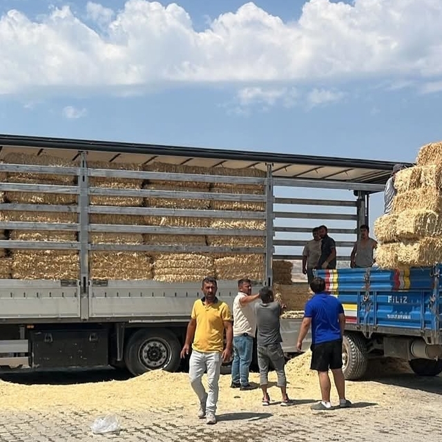 Çankırı'dan Karabük'teki yangından etkilenen çiftçilere yem desteği