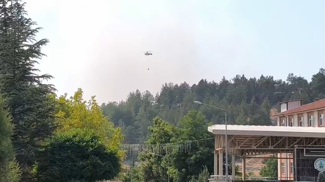 Bursa'da yanan ormanlar dronla görüntülendi; soğutma çalışmaları sürüyor (5)