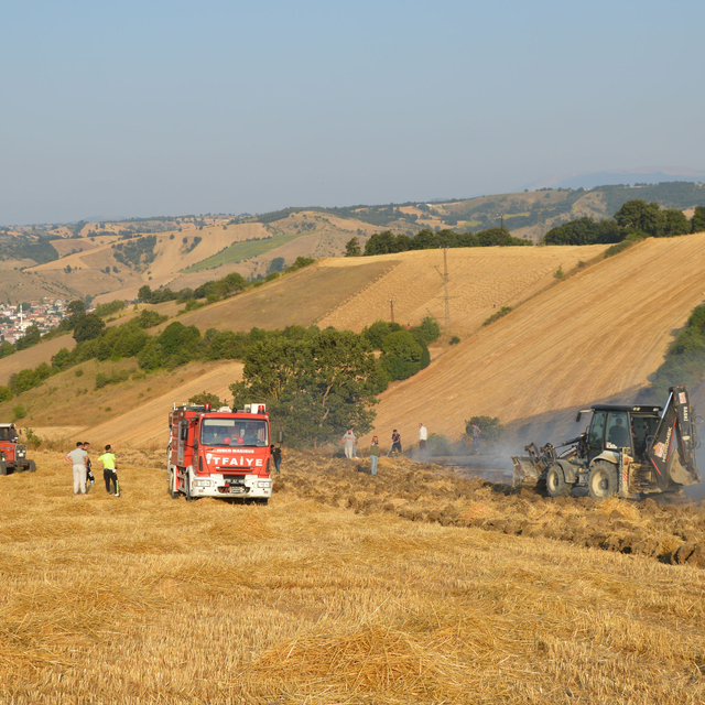 Samsun'da anız yangınında yaklaşık 50 dekar tarım arazisi zarar gördü