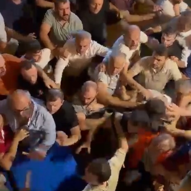 Rize'de amatör turnuvadaki arbede kamerada