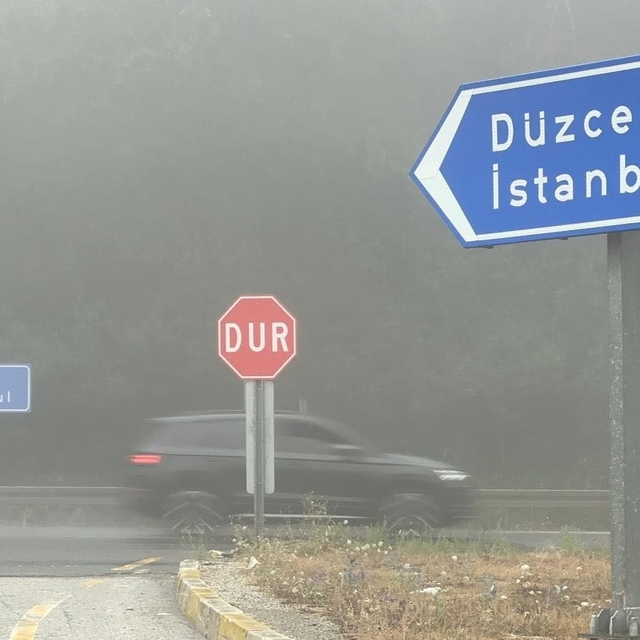 Bolu Dağı'nda sis etkili oldu