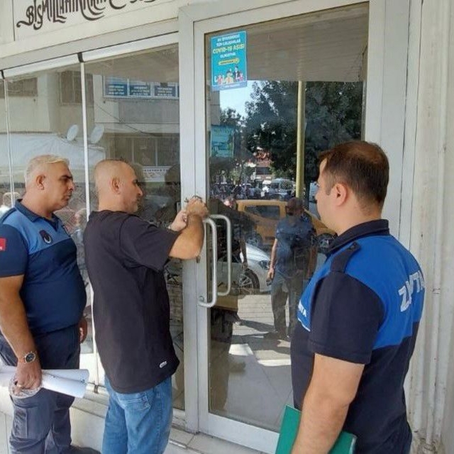 Siirt'te kaldırımı işgal eden esnafa kapatma cezası