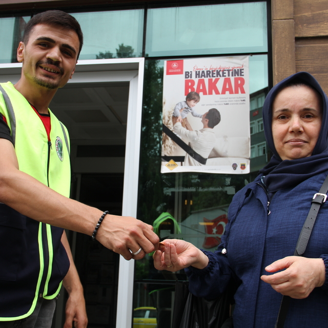 Giresun'da dere yatağına düşürülen yarım altını belediye ekipleri buldu