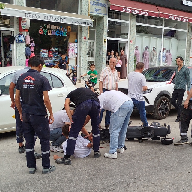 Boyabat'ta elektrikli bisiklet kazasında bir çocuk yaralandı