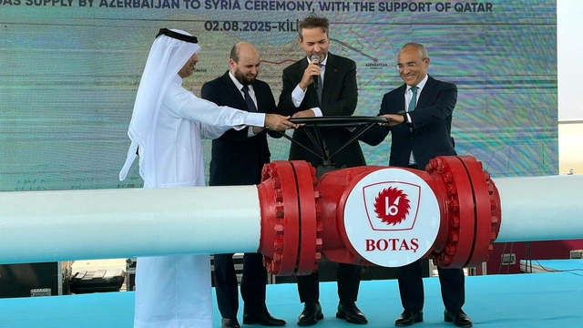 Türkiye'den Suriye'ye doğal gaz akışı başladı