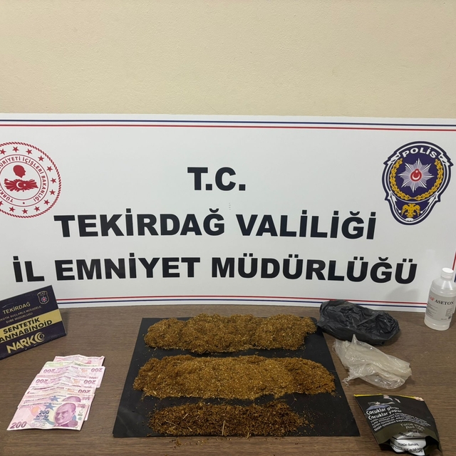 Tekirdağ'da uyuşturucu operasyonunda yakalanan 3 şüpheli tutuklandı
