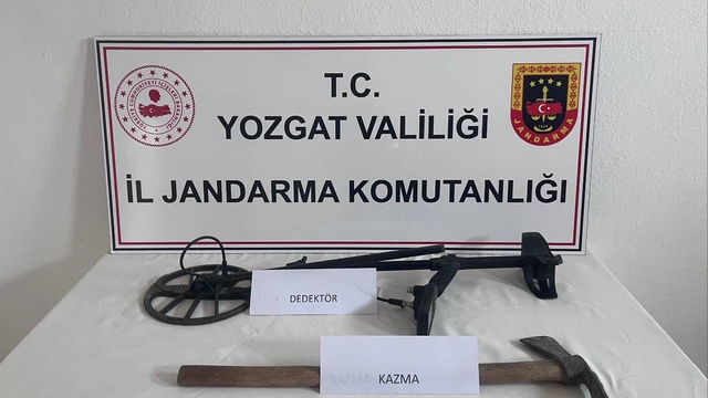 Yozgat'ta izinsiz kazı yapan şüpheli suçüstü yakalandı