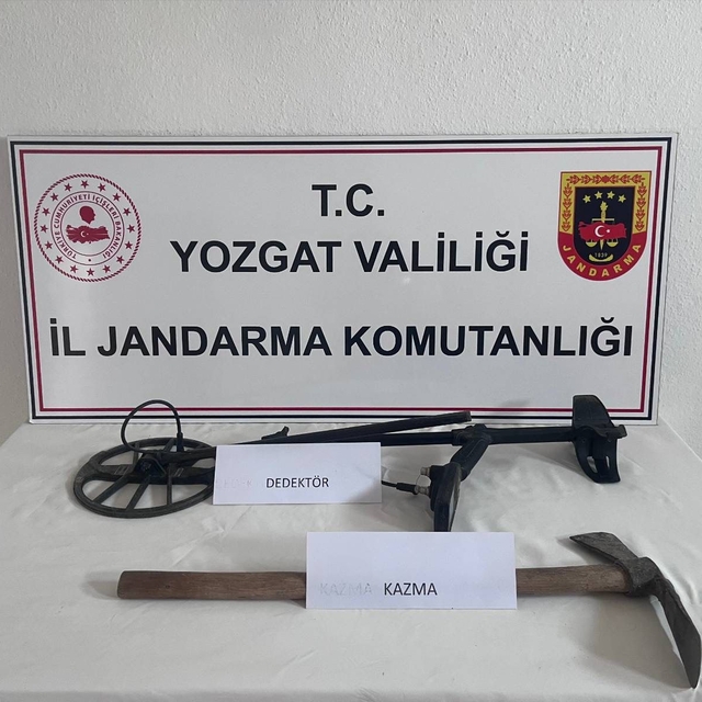 Yozgat'ta izinsiz kazı yapan şüpheli suçüstü yakalandı