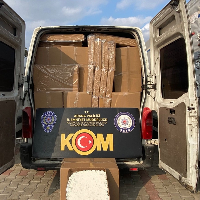 Adana'da 4 milyon 840 bin doldurulmuş makaron ele geçirildi