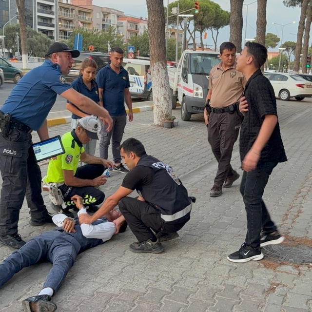 Aydın'da polisin kolunu ısıran kişi gözaltına alındı