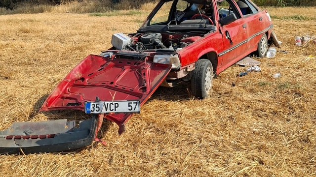 Takla atan otomobilin sürücüsü öldü
