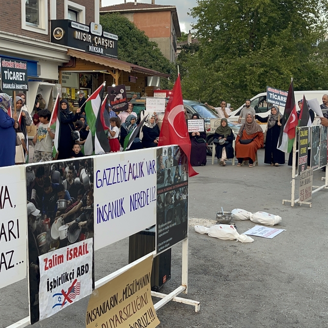 İsrail'in Gazze'ye saldırıları Niksar'da protesto edildi