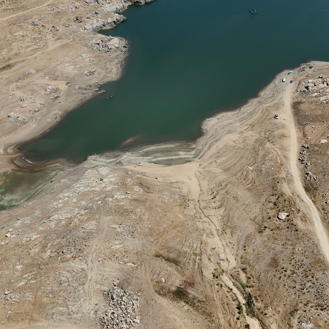 Kırklareli'nde Kayalıköy Barajı'nın doluluk oranı yüzde 8'e düştü