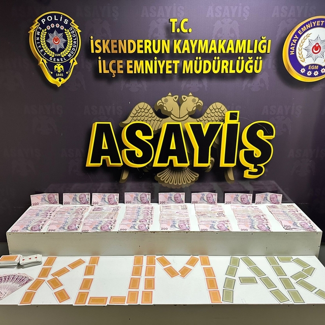 İskenderun'da kumar oynayan 5 kişiye 46 bin 235 lira ceza verildi