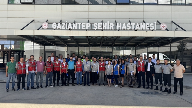 Gaziantep Şehir Hastanesi'nde tatbikat gerçekleştirildi