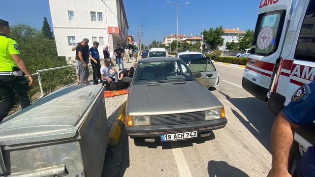 Çorum'da trafik kazasında 1 kişi yaralandı