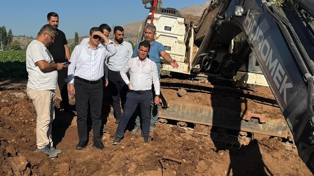 Başkan Tutdere, ilk gününde içme suyu isale hattındaki çalışmaları yerinde inceledi