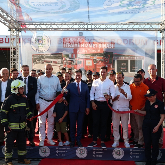 Bodrum'da yeni itfaiye hizmet binası açıldı